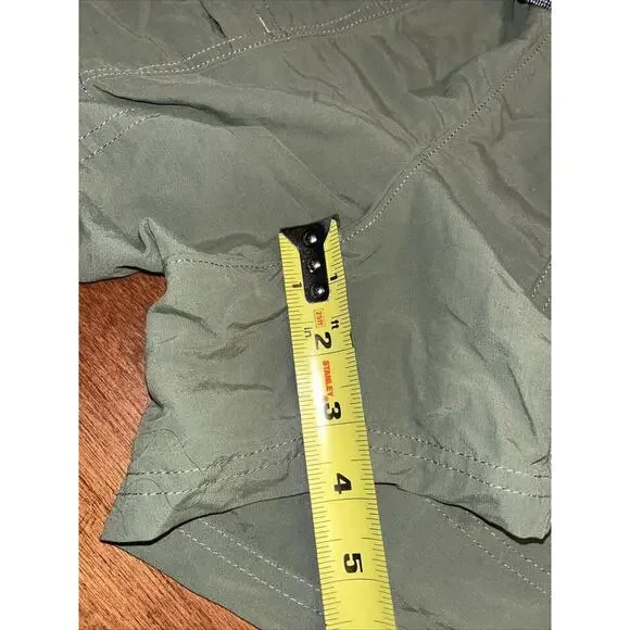 The North Face Shorts Women Small Green Nylon Kayak Hiking Camping Fishing - Picture 4 of 5